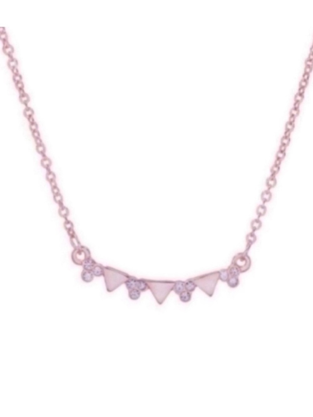Cubic Zirconia Bar Necklace